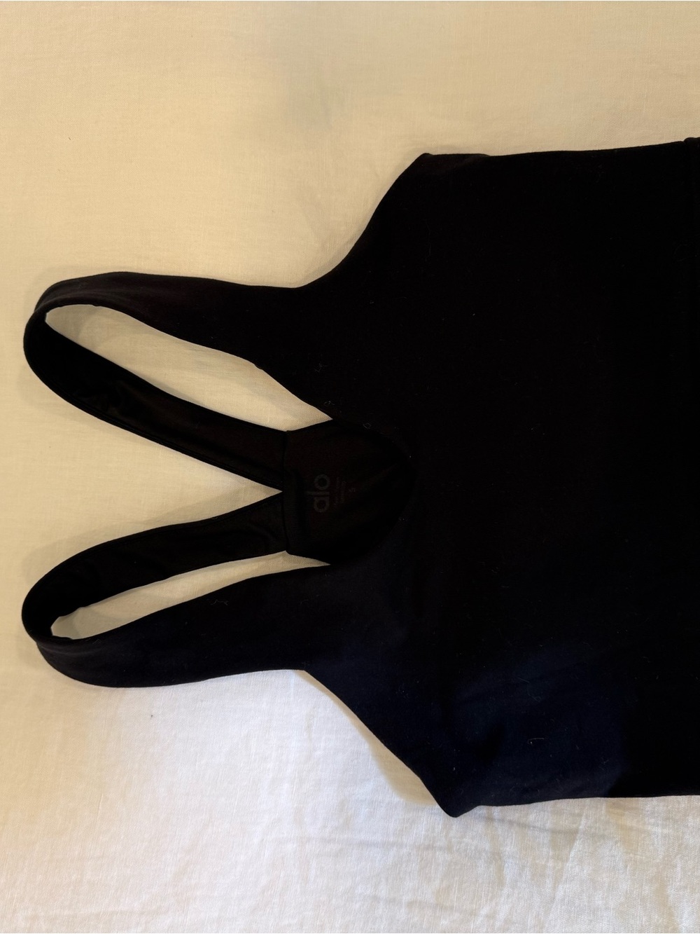 ALO Yoga Black Racerback Crop Top